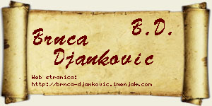 Brnča Đanković vizit kartica